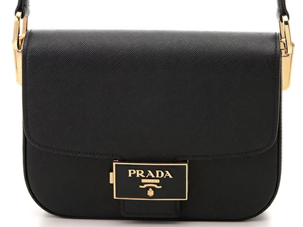 Prada Bag Shoulder Black Saffiano